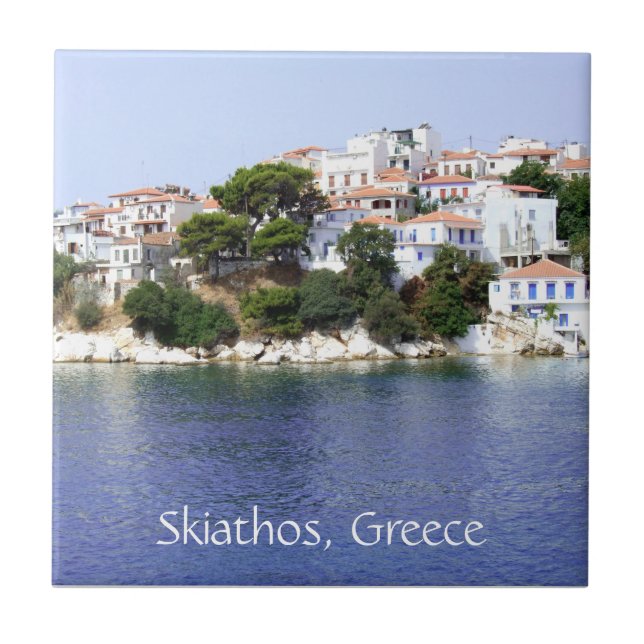 Skiathos Island, Greece Tile (Front)