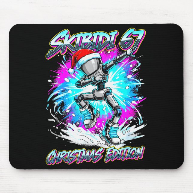 Skibidi 67 Christmas Edition Dance  Mouse Mat (Front)