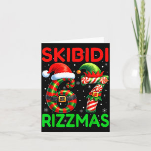 Skibidi 67 Rizzmas Funny Six Seven Meme Christmas  Card