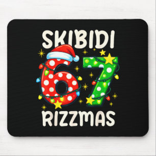 Skibidi 67 Rizzmas Funny Six Seven Meme Christmas  Mouse Mat