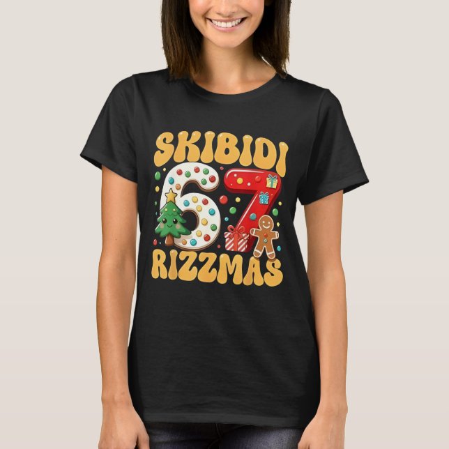 SKIBIDI 67 RIZZMAS Six Seven Meme Christmas Boys G T-Shirt (Front)
