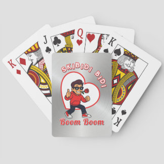 Skibidi Bidi Boom Boom Valentine Meme - Cartoon Playing Cards