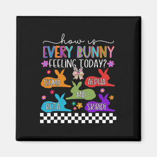 Skibidi Easter Bunny Rabbit Easter Day Rizzler Gen Magnet