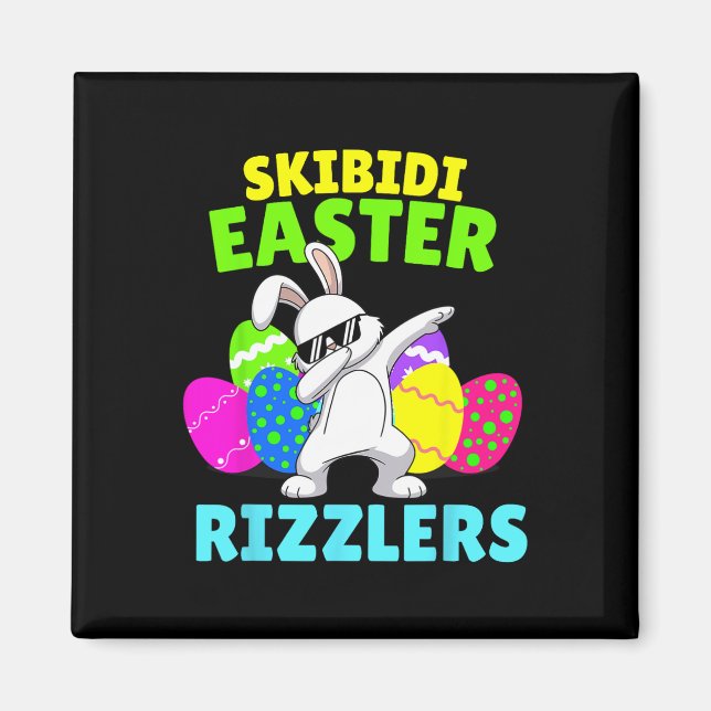 Skibidi Easter - Funny Easter Rizzler Gen Alpha Sl Magnet (Front)