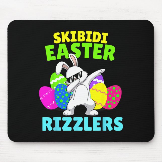 Skibidi Easter - Funny Easter Rizzler Gen Alpha Sl Mouse Mat (Front)
