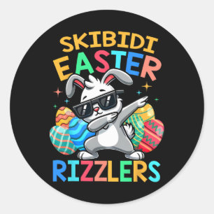 Skibidi Easter Funny Easter Rizzlers Sigma Gen Alp Classic Round Sticker