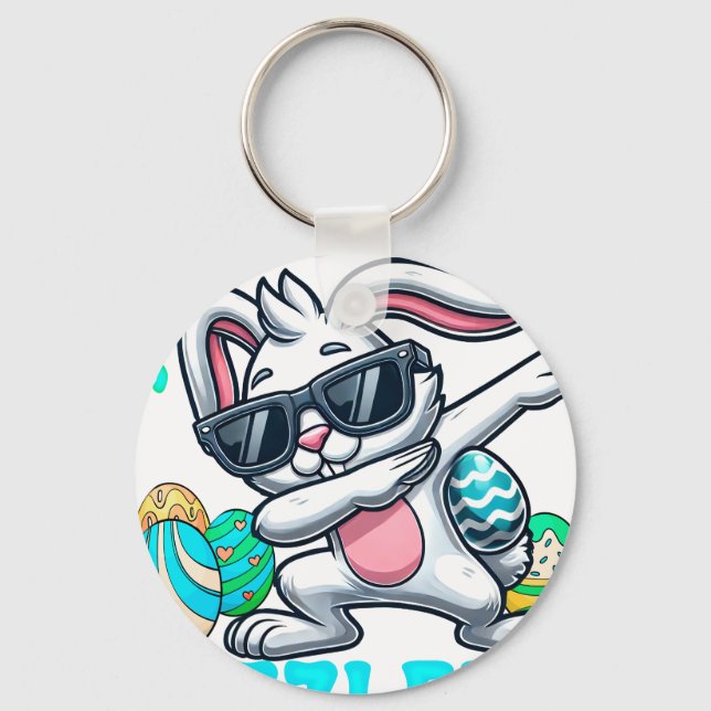 skibidi easter rizzlers, retro, vintage key ring (Front)
