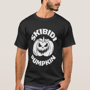 Skibidi Pumpkin Face Funny Boys Men Rizz Halloween T-Shirt
