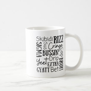 Skibidi Rizz Funny Kids Rizz Bussin Gen Z Christma Coffee Mug