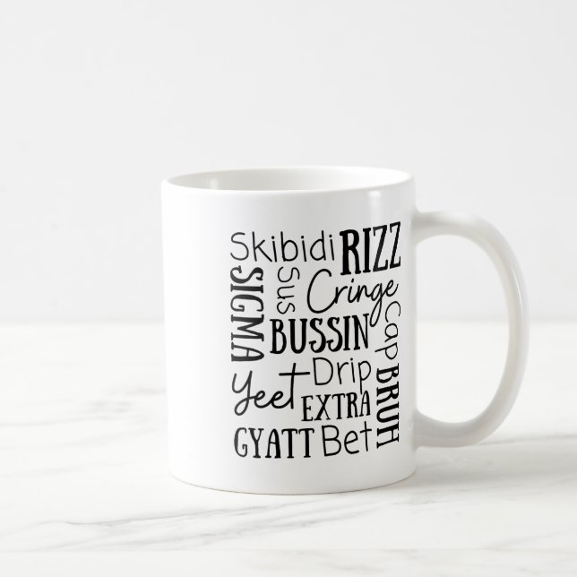 Skibidi Rizz Funny Kids Rizz Bussin Gen Z Christma Coffee Mug (Right)