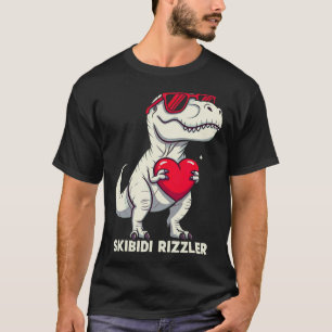 Skibidi Rizzler Trex Valentine Meme Funny Gifts Me T-Shirt