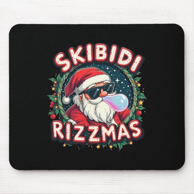 Skibidi Rizzm Celebration Merry Christmas Funny Sa Mouse Mat (Front)