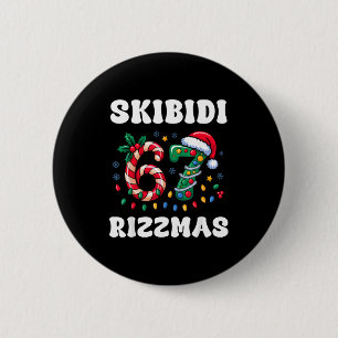 Skibidi Rizzmas 67 Christmas Six Seven Xmas Funny  6 Cm Round Badge