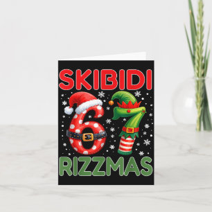 Skibidi Rizzmas 67 Christmas Six Seven Xmas Funny Card