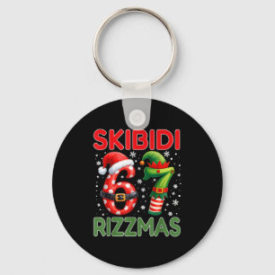 Skibidi Rizzmas 67 Christmas Six Seven Xmas Funny Key Ring