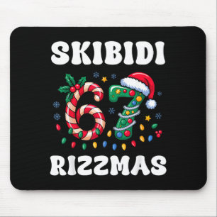 Skibidi Rizzmas 67 Christmas Six Seven Xmas Funny Mouse Mat