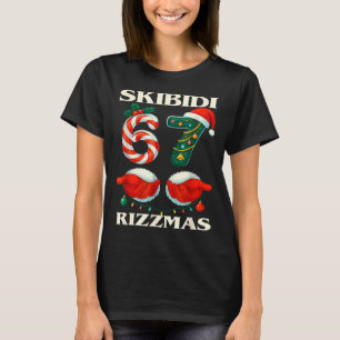 Skibidi Rizzmas 67 Christmas Six Seven Xmas Funny  T-Shirt