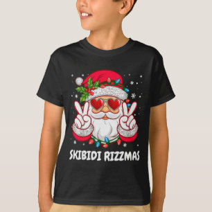 Skibidi Rizzmas Christmas Funny Santa Claus Xmas P T-Shirt