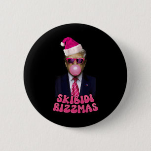 Skibidi Rizzmas Christmas Pink Trump Bubble Gum Ch 6 Cm Round Badge