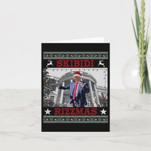 Skibidi Rizzmas Christmas Rizz Donald Trum Charism Card
