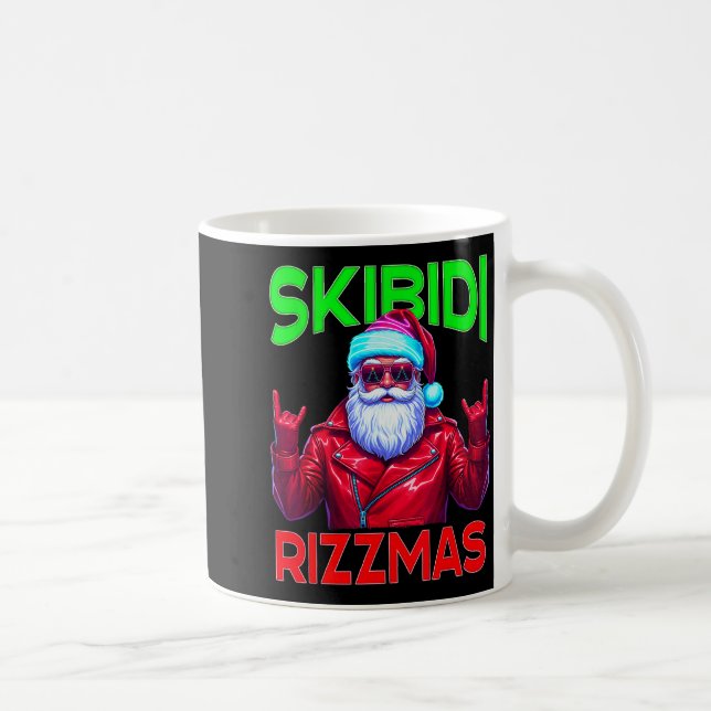 Skibidi Rizzmas Christmas Rizz Santa Claus Charism Coffee Mug (Right)