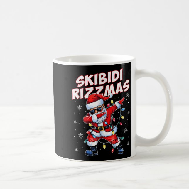 Skibidi Rizzmas Christmas Rizz Santa Claus Charism Coffee Mug (Right)