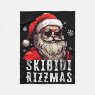 Skibidi Rizzmas Christmas Rizz Santa Claus Charism Fleece Blanket