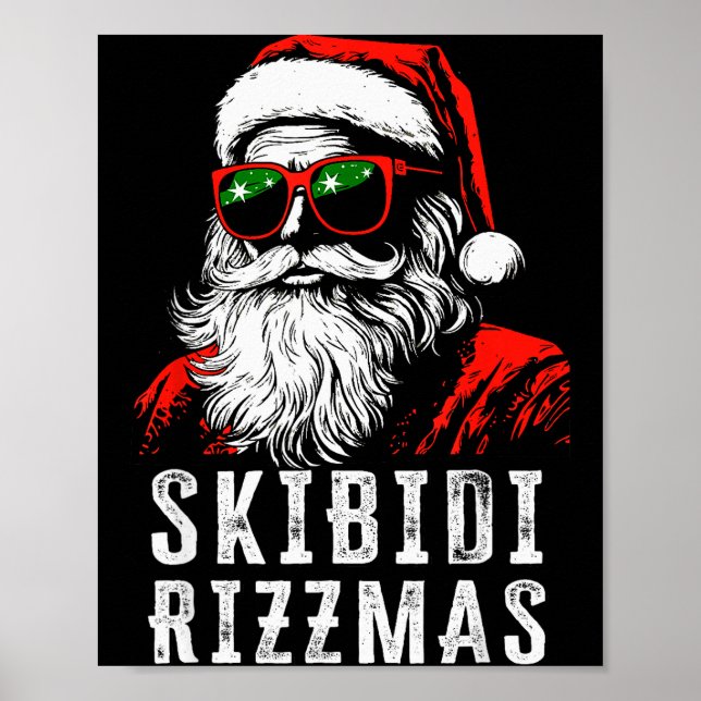 Skibidi Rizzmas Christmas Rizz Santa Claus Charism Poster (Front)