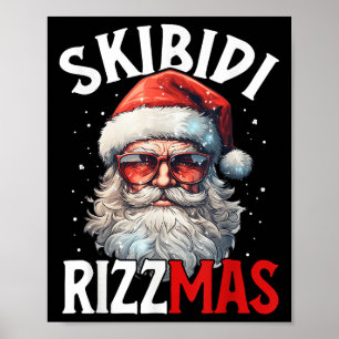 Skibidi Rizzmas Christmas Rizz Santa Claus Charism Poster