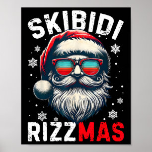 Skibidi Rizzmas Christmas Rizz Santa Claus Charism Poster