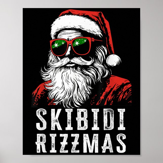 Skibidi Rizzmas Christmas Rizz Santa Claus Charism Poster (Front)