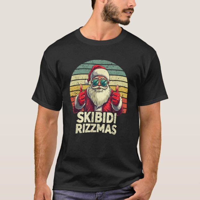 Skibidi Rizzmas Christmas Rizz Santa Claus Charism T-Shirt (Front)