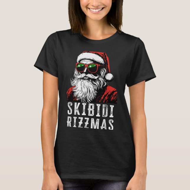 Skibidi Rizzmas Christmas Rizz Santa Claus Charism T-Shirt (Front)