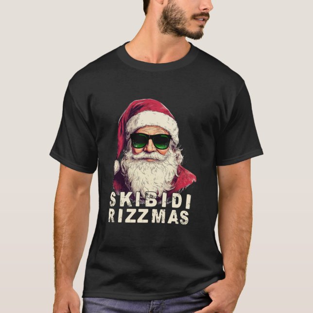 Skibidi Rizzmas Christmas Rizz Santa Claus Charism T-Shirt (Front)
