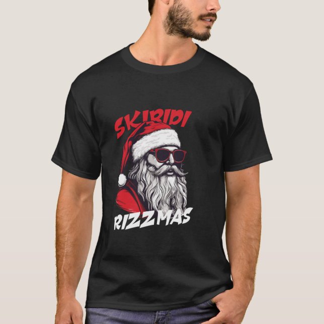 Skibidi Rizzmas Christmas Rizz Santa Claus Charism T-Shirt (Front)