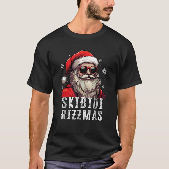 Skibidi Rizzmas Christmas Rizz Santa Claus Charism T-Shirt (Front)