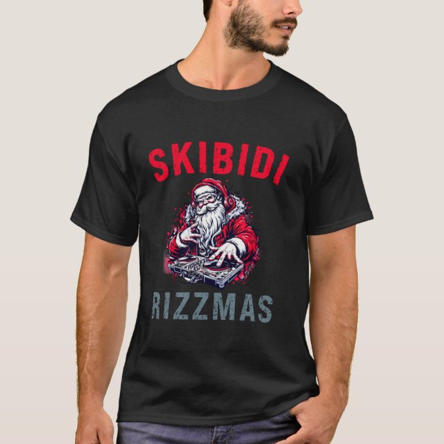 Skibidi Rizzmas Christmas Rizz Santa Claus Charism T-Shirt (Front)