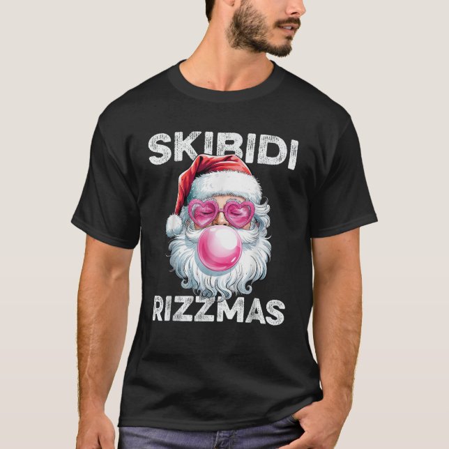 Skibidi Rizzmas Christmas Rizz Santa Claus Charism T-Shirt (Front)