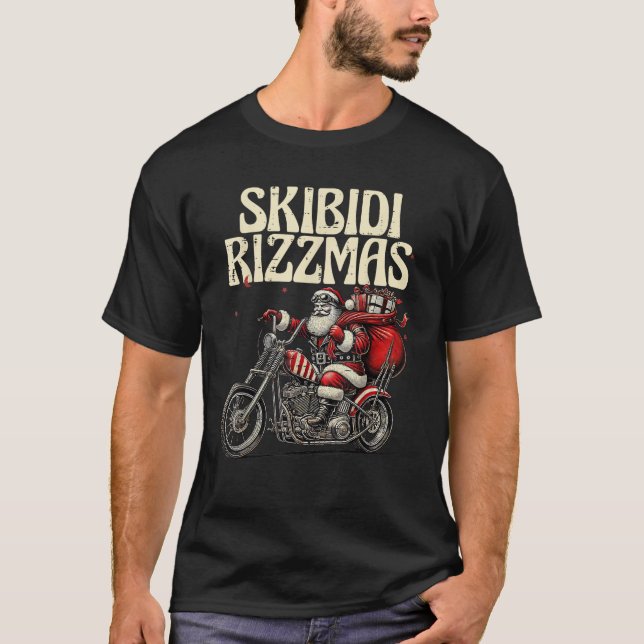 Skibidi Rizzmas Christmas Rizz Santa Claus Charism T-Shirt (Front)
