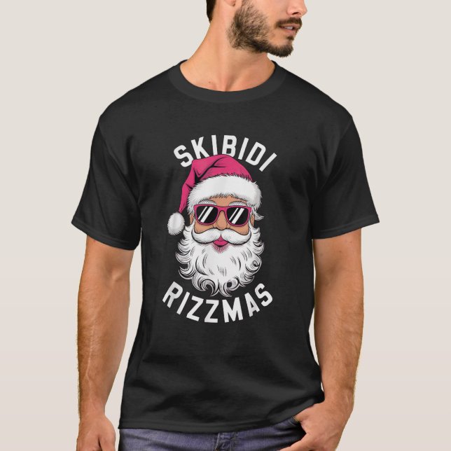 Skibidi Rizzmas Christmas Rizz Santa Claus Charism T-Shirt (Front)