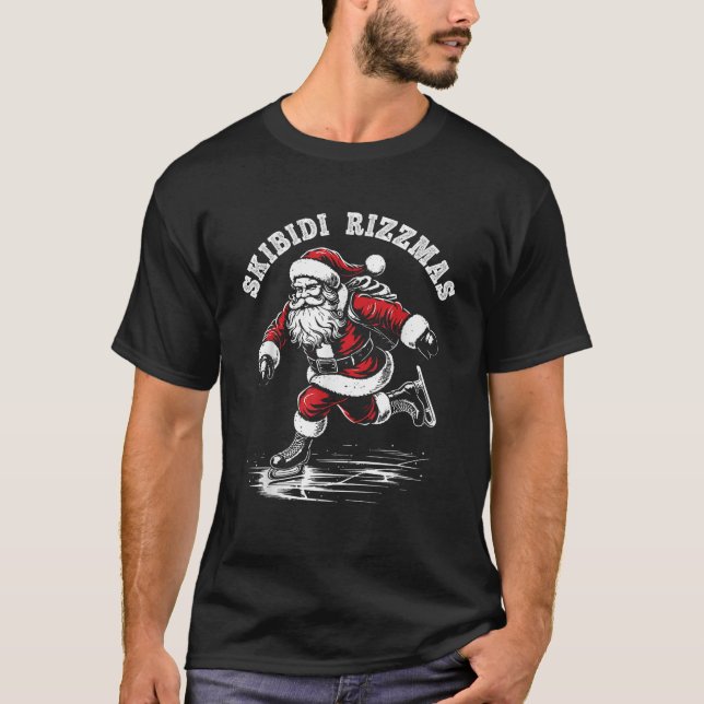 Skibidi Rizzmas Christmas Rizz Santa Claus Charism T-Shirt (Front)