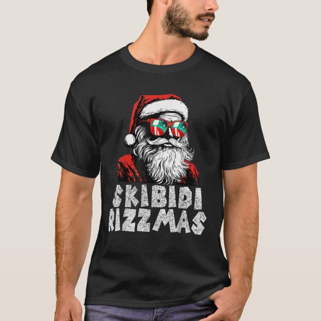 Skibidi Rizzmas Christmas Rizz Santa Claus Charism T-Shirt (Front)