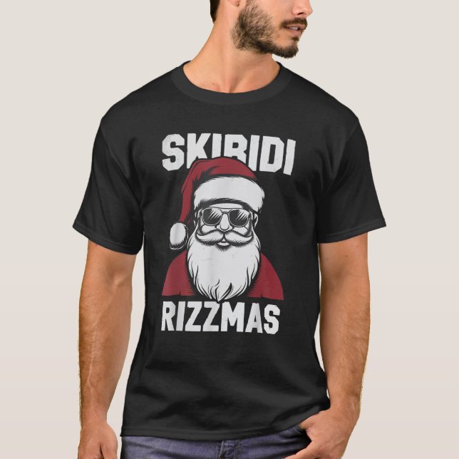 Skibidi Rizzmas Christmas Rizz Santa Claus Charism T-Shirt (Front)