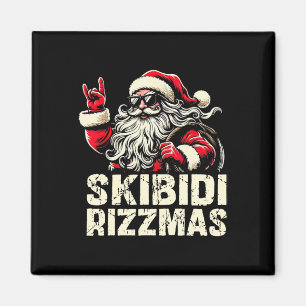 Skibidi Rizzmas Christmas Rizz Santa Claus Christm Magnet
