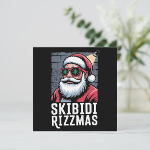Skibidi Rizzmas Christmas Rizz Santa Claus Xmas Holiday Card