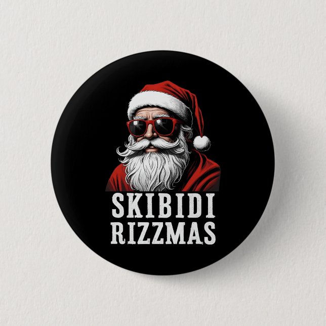 Skibidi Rizzmas Christmas Rizz Santa Claus Xmas Pa 6 Cm Round Badge (Front)