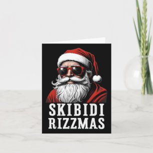 Skibidi Rizzmas Christmas Rizz Santa Claus Xmas Pa Card