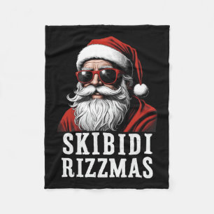 Skibidi Rizzmas Christmas Rizz Santa Claus Xmas Pa Fleece Blanket