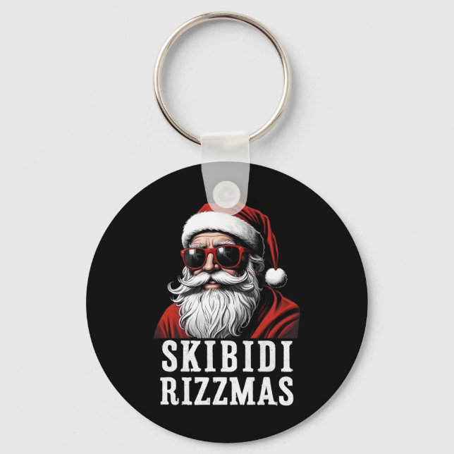 Skibidi Rizzmas Christmas Rizz Santa Claus Xmas Pa Key Ring (Front)