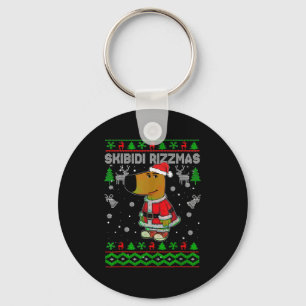 Skibidi Rizzmas Christmas Rizz Santa Ugly Christma Key Ring